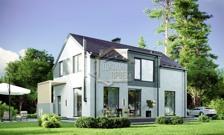 Элегантный дом с отличной планировкой. Проект двухэтажного дома с элементами скандинавского стиля